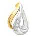 14K Two-Tone Gold Diamond Pendant/Slide - 0.08 Ct. (ALSO AVAILABLE WITH GEMSTONES)