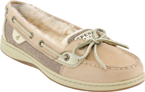 Sperry Top-Sider Women's Angelfish Slip-On,Linen/Oat (Shearling),7 M US