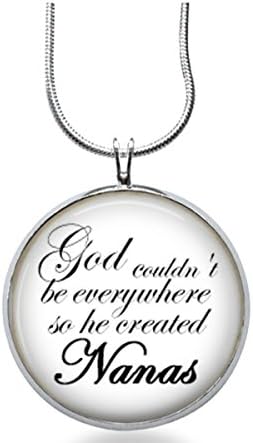 Nana Pendant, Silver Necklace, Charm, Family, Grandmother Jewelry Gift