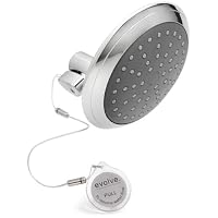 Evolve Showerheads SS-2201CP-US Panda Water Saving Rain Showerhead, Chrome Polish