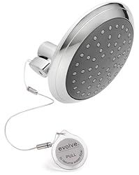 Evolve Showerheads SS-2201CP-US Panda Water Saving Rain Showerhead, Chrome Polish
