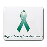 Organ Transplant Awareness Ribbon Mouse Pad
