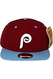 MLB Men's Philadelphia Phillies Blockhead Snapback Cap (Maroon/Light Blue, Adjustable)
