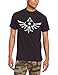 Zelda Men's Zelda Logo T-Shirt, Black, Medium