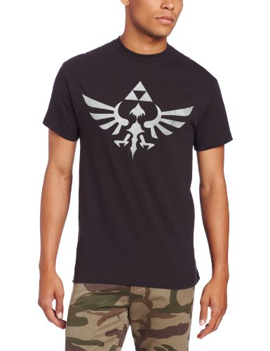 Zelda Men's Zelda Logo T-Shirt, Black, Medium