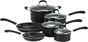 T-fal E938SA74 Professional Nonstick 10-Piece Cookware Set, Black