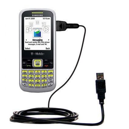 Classic Straight USB Cable for the Samsung SGH-T349 with Power Hot Sync and Charge capabilities - uses Gomadic TipExchange Technology