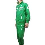 DESCENTE デサント スウェット上下 2010MODEL《メンズ：グリーン》グラフィックロゴ トレーニング DAT-2011-DAT-2011P-CLG-CLGの画像