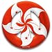 Peace Symbol Magnet of Hong Kong Flag by MEYOTO