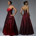 CRUSZ Exklusives Abendkleid Ballkleid mit Perlenbestickung "Star", Weinrot