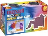 MAXELL 190076 CD/DVD JEWEL CASES (40 PK SLIM)