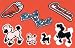   - Costumes For All Occasions BB341PB Patch Chenille Poodle 4Inpk Bk