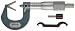 Mitutoyo 114-163 V-Anvil Micrometer for 3 Flutes Cutting Head, Ratchet Stop, 0.05-0.6