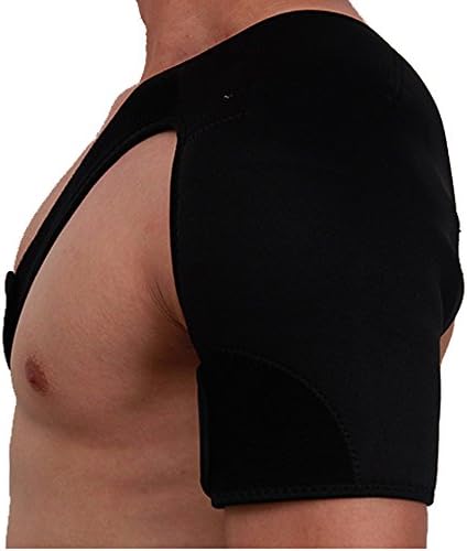 Light Weight Adjustable Gym Sports Single Shoulder Brace Support Strap Wrap Belt Band Pad for Men and Women