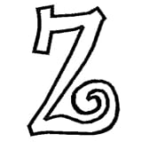 IMAGE OF Egyptian Cotton Huck Towel with Applique Curlz Letter: Z, Fabric: Red / White