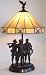 Viet Nam Memorial '3 Soldiers' Stained Glass Lamp