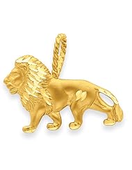 10k Gold King Lion Pendant