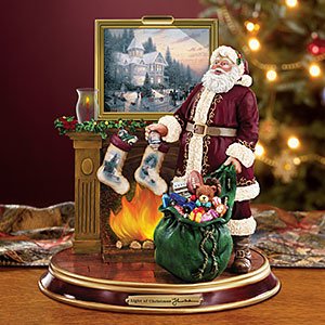 Thomas Kinkade Illuminated Santa Claus Tabletop Figurine: Light Up The Holidays by The Bradford Exchange