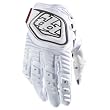 Troy Lee Designs GP Men's Motoross Motorcycle Gloves w/ Free B&F Heart Sticker Bundle - White
