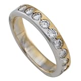 14K Two Tone Gold 2/3 ct. Machine Set Diamond Wedding Band (F-G Color, VS1 Clarity)