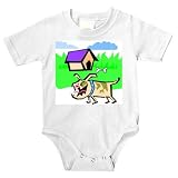 Onesie with bulldog, bone, growling, dog, house