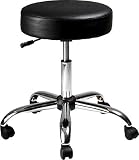 Boss Norstar B240bk Black Vinyl Medical Dental Backless Stool with Chrome Base