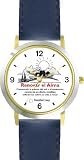 Habit 7 - Renew the Soul (Spanish Text) - DELUXE TWO-TONE WATCH from THE 7 HABITS - WATCH COLLECTION BY WATCHBUDDY&reg; - Arabic Numbers - Blue Leather Strap-Size-Large ( Men's Size or Jumbo Women's Size )