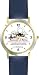 Habit 7 - Renew the Soul (Spanish Text) - DELUXE TWO-TONE WATCH from THE 7 HABITS - WATCH COLLECTION BY WATCHBUDDY&reg; - Arabic Numbers - Blue Leather Strap-Size-Large ( Men's Size or Jumbo Women's Size )