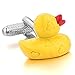 Men's 2PCS Rhodium Plated Cufflinks Red Yellow Duck Heart Shirt Wedding Business 1 Pair Set Unique