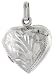Small Sterling Silver Hand Engraved Heart Locket, 5/8 X 5/8