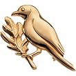 Yellow Gold Winter Robin Brooch