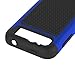 LK [Shock-Absorption] Hybrid Dual Layer Armor Defender Protective Case Cover for ZTE Maven / ZTE Overture 2 / ZTE Fanfare / ZTE Speed (Blue)