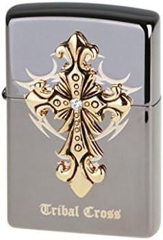 Holy Angels Catholic Cross Black Ice Drilling windproof lighter kerosene