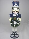 Indianapolis Colts 14'' Wreath Nutcracker Figurine