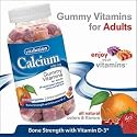 Vitafusion Calcium 500 mg with Vitamin D3, Bone Support, Gummy VItamins for Adults, Natural Creamy Swirled Orange, Strawberry, & Cherry Flavors, 130 Gummies