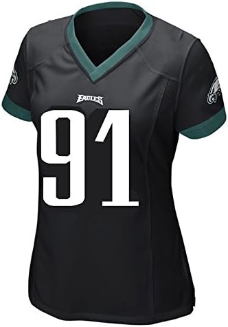 Fletcher Cox 91 Women's Alternate Jersey Black Medium