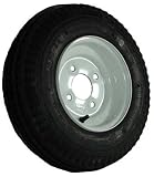 4-hole 8 x 3.75 White Trailer Wheel & Tire (590 lb. capacity)