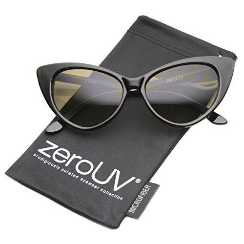 zeroUV - Super Cateyes Vintage Inspired Fashion Mod Chic High Pointed Cat-Eye Sunglasses