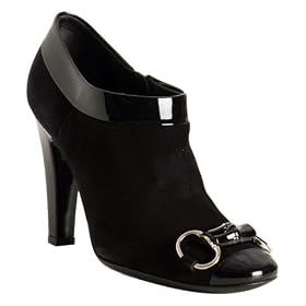 Gucci black suede 'Pop Bamboo' ankle boots by Gucci