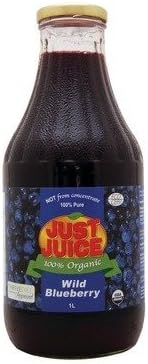 Pure Blueberry Juice 100% -Unsweetened -Not from concentrate (1L) Brand: Just Juice