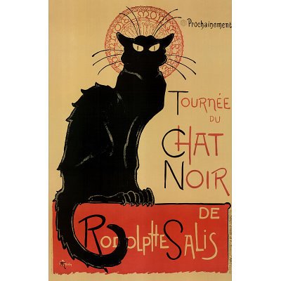 (24x36) Theophile Steinlen Tournee du Chat Noir Art Print Poster