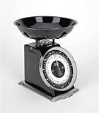 Retro Kitchen Scales 5Kg Stainless Steel in Black