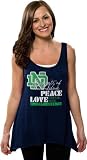 Notre Dame Fighting Irish Women's Navy Beach Love Hi-Low Burnout Tank Top