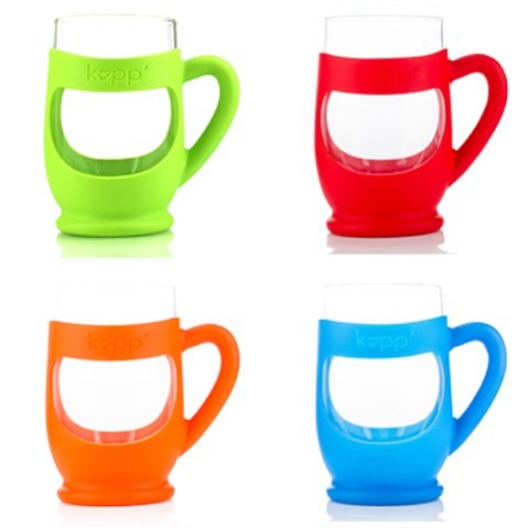 Kupp Glass Drinking Cup for Kids with Silicone Sleeve 4-pack Multi ...