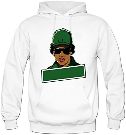 QIROG Women's Eazy E Hoody Sweater M White