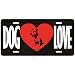New  Love American Pit Bull Terrier  License Plate Dog