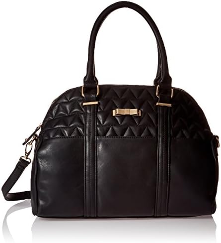 Dolce Girl Quilted Satchel Bag, Black, One Size