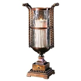 29444-1 Uttermost Sherise Bronze, Hurricane Lamp