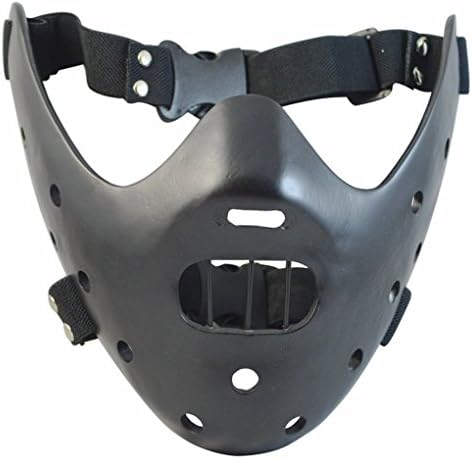 Fashion New "The Silence of the Lambs" Movie Hannibal Lecter Half Face Mask Halloween Party Decor ,One Size (Black)