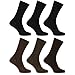 Universal Textiles Mens 100% Cotton Plain Work/Casual Socks (Pack of 6)